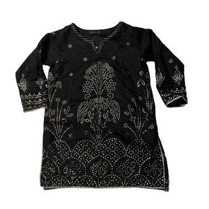 J Girl Black Pakistani Boho Tunic/Dress Girls Size 5-6